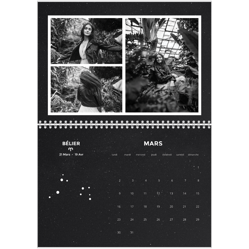 Constellations Calendrier photo A4double